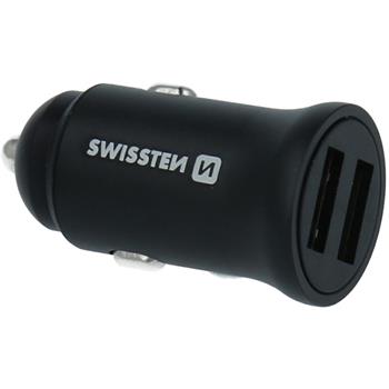 Autoadaptér SWISSTEN 12-24V 2x USB 4,8A