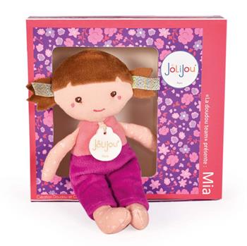 Doudou Julijou Panenka Mia 16 cm fuchsia