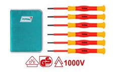 Elektrikářské šroubováky hodinářské, sada 6ks, industrial, S2 TOTAL-TOOLS