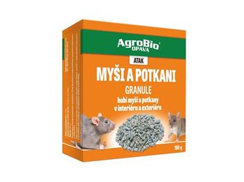 Granule proti myším a potkanům AGROBIO Atak 150g