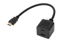HDMI rozbočovač Cabletech ZLA0791 2x zásuvka - 1x konektor HDMI na kabelu 30cm | ZLA0791