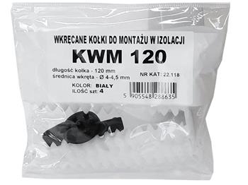 Hmoždinka KWM-120 sada 4 ks + 1x klíč do polystyrénu 118x18 --CENA BLISTR-