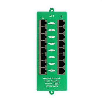 MHPower POE-PAN8-GB-AF/AT Gigabitový stíněný 8-portový PoE panel, 802.3af/at