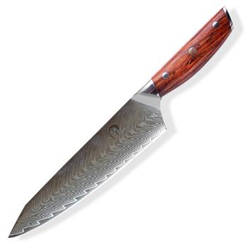 Nůž Dellinger Gyuto Chef Kiritsuke 8,5" (215mm) Rose-Wood Damascus
