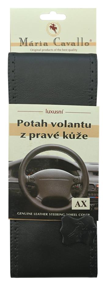 Potah volantu omotávací z pravé kůže AX černý