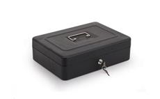 Přenosná pokladna OPTICUM BOX-300, kovová, černá 300x220x88