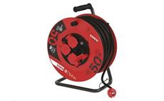 Prodlužovací kabel EMOS P084501 PROFI na bubnu 50m / 4 zásuvky / černý / guma / 230 V / 1,5 mm2