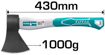 Sekera, sklolaminátová násada, 1000g TOTAL-TOOLS