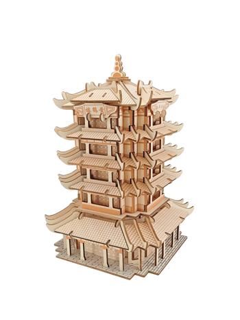 Woodcraft Dřevěné 3D puzzle Yellow Crane Tower