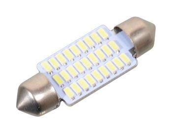 Žárovka 27 SMD LED 12V suf. SV8.5 38mm bílá